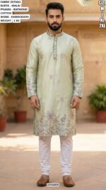 Festive Wear Embroidered Kurta Set For Men