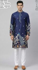 Festive Wear Embroidered Kurta Set For Men
