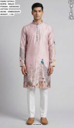 Festive Wear Embroidered Kurta Set For Men