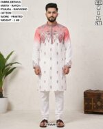 Rayon Printed Kurta Pajama Set For Men
