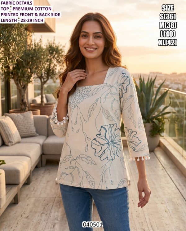 Trendy Cotton Top For Everyday Fashion