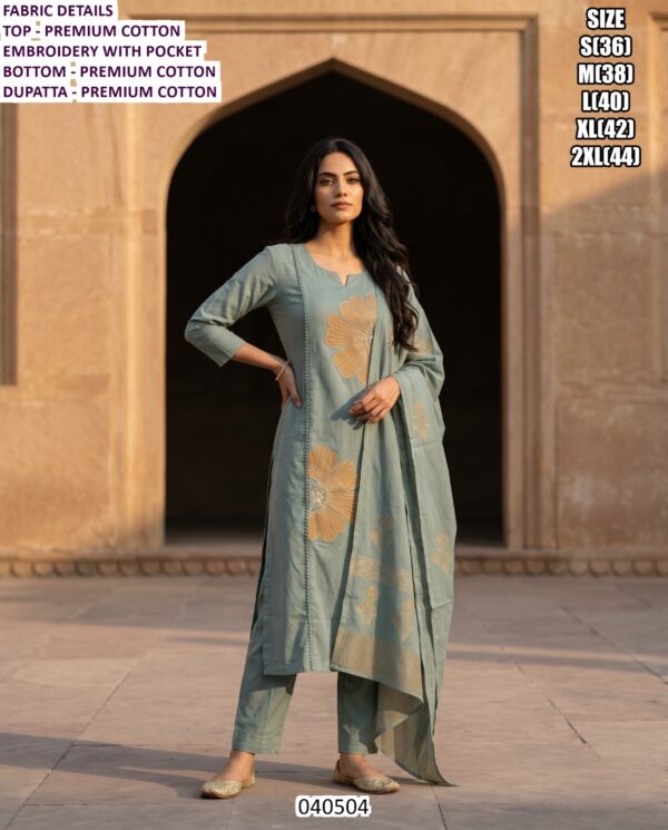 Cotton Women Wear Collection With Printed And Embroidery Work