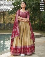 Kanchipuram Silk Lehenga Set With Zari Weaving Work For Women