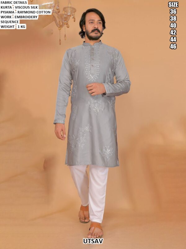 Men’s Ethnic Embroidered Kurta Set With Premium Finish