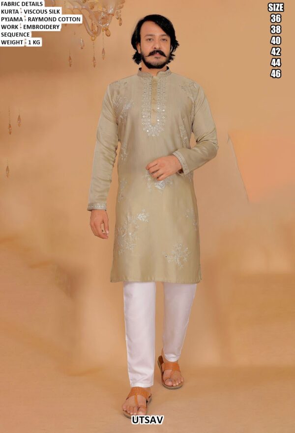 Men’s Ethnic Embroidered Kurta Set With Premium Finish