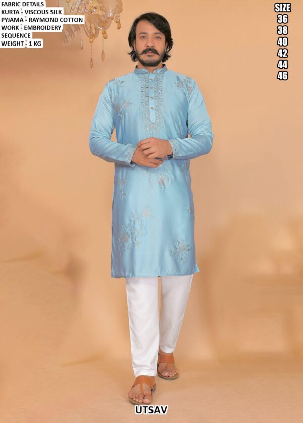 Men’s Ethnic Embroidered Kurta Set With Premium Finish