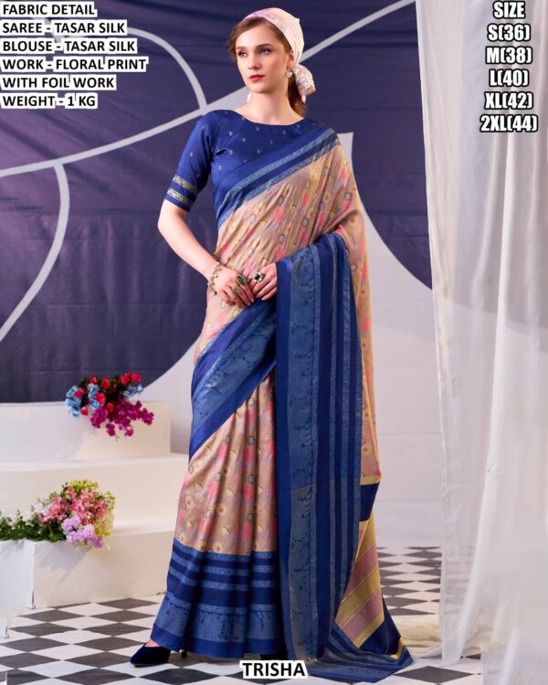Stylish Occasion Wear Tasar Silk Saree For Women