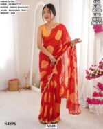 Stylish Bandhani Print Saree For Women