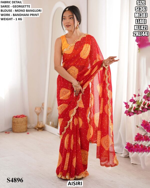 Stylish Bandhani Print Saree For Women