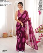 Stylish Bandhani Print Saree For Women