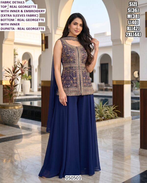 Designer Ethnic Wear Collection With Embroidery And Dupatta