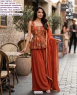 Elegant Designer Saree & Georgette Palazzo Set
