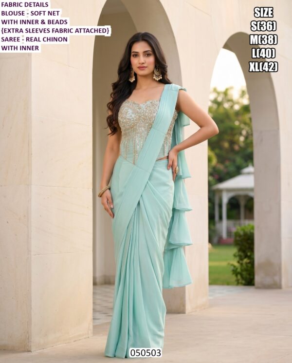 Elegant Designer Saree & Georgette Palazzo Set