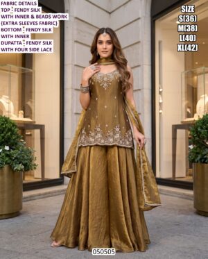 Elegant Designer Saree & Georgette Palazzo Set