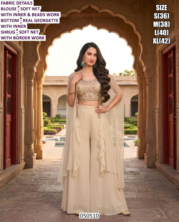 Designer Ethnic Wear Collection With Beads Work And Embroidery