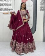 Women’s Lehenga Choli With Vichitra Silk Blouse And Dupatta