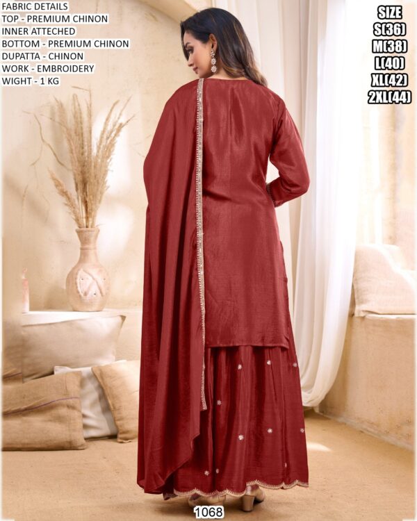 Graceful Women Ethnic Set With Embroidery Work