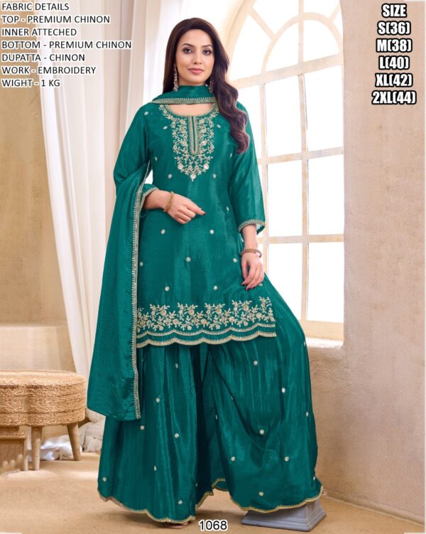 Graceful Women Ethnic Set With Embroidery Work