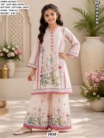 Kids Designer Soft Mal Satin Top Bottom Set
