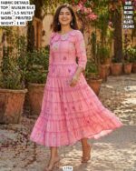 Trendy Muslin Silk One Piece Flared Dress