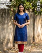 Fendi Satin Kurti With Elegant Jequard Boarder