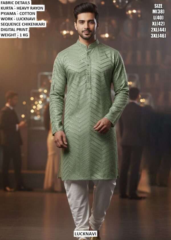 Party Wear Heavy Rayon Kurta Pyjama Collection For Men