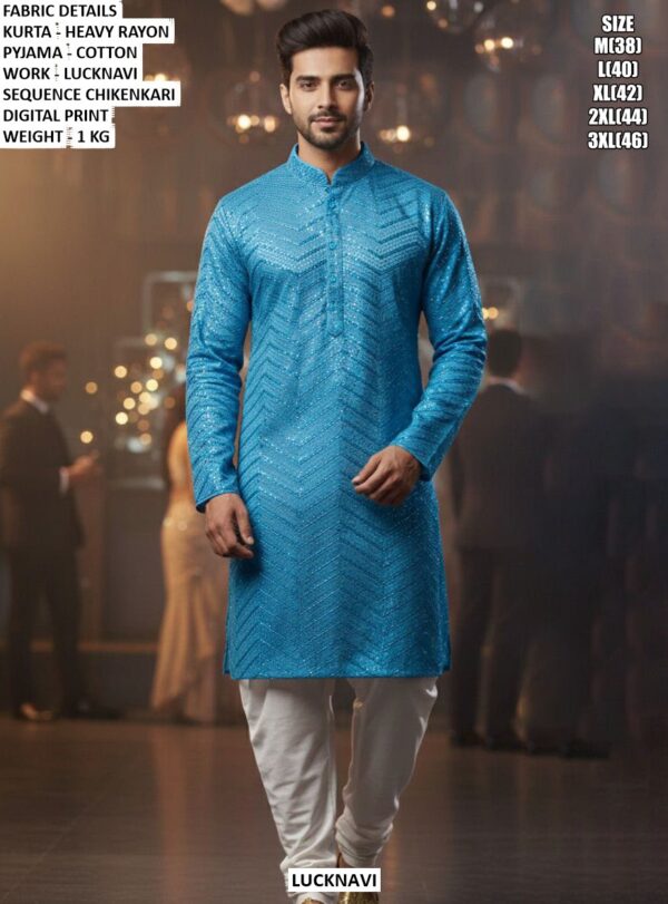 Party Wear Heavy Rayon Kurta Pyjama Collection For Men
