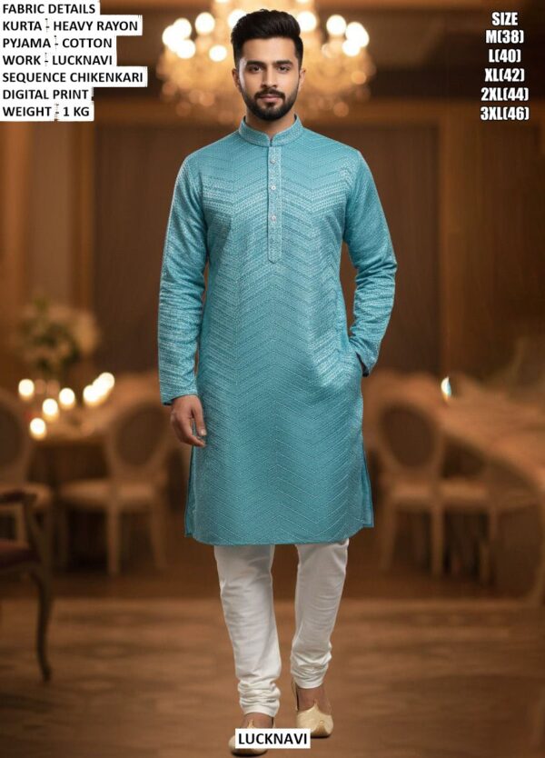 Party Wear Heavy Rayon Kurta Pyjama Collection For Men