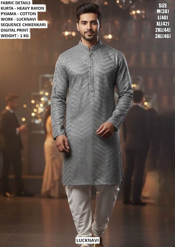 Party Wear Heavy Rayon Kurta Pyjama Collection For Men