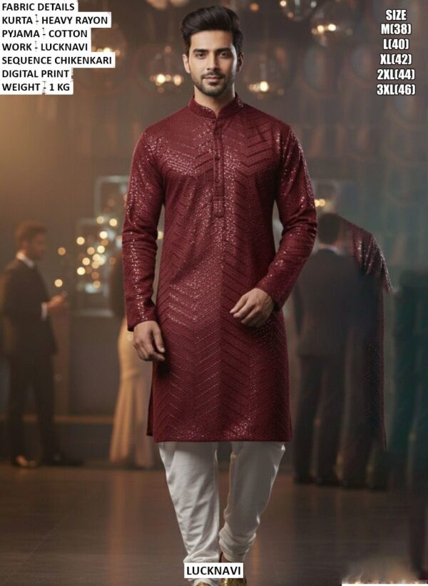 Party Wear Heavy Rayon Kurta Pyjama Collection For Men