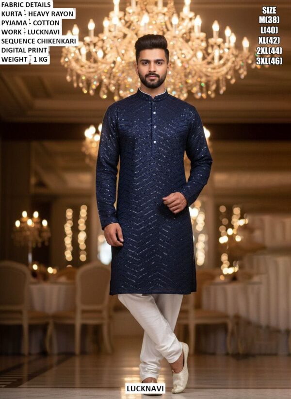 Party Wear Heavy Rayon Kurta Pyjama Collection For Men