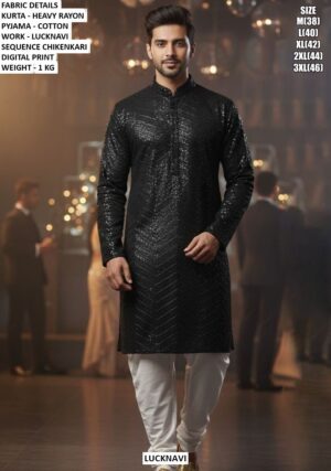 Party Wear Heavy Rayon Kurta Pyjama Collection For Men