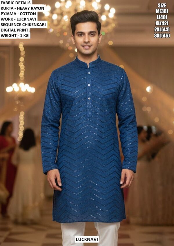 Party Wear Heavy Rayon Kurta Pyjama Collection For Men