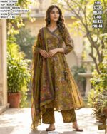 Premium Rayon Printed Suit Set With Chanderi Silk Dupatta