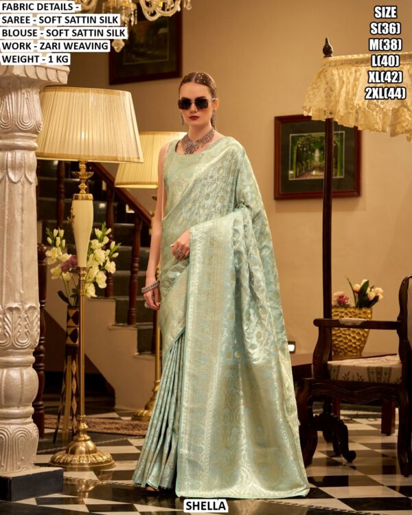 Traditional Zari Weaving Soft Satin Silk Saree