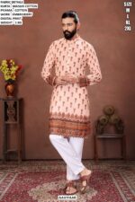 Designer Men Kurta Set With Embroidery Digital Print