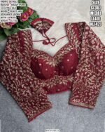 Heavy Embroidered Blouse With Jari Sequence Detailing