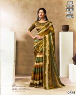 Premium Satin Silk Saree With Bead Embroidery Work