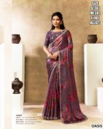 Premium Satin Silk Saree With Bead Embroidery Work