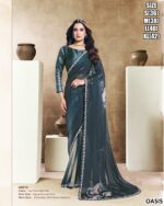 Premium Satin Silk Saree With Bead Embroidery Work