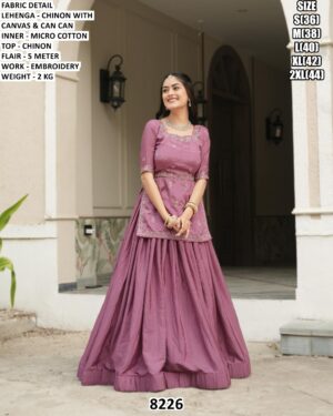 Designer Chinon Lehenga Choli Set For Women