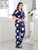 Trendy Women Nightwear Set With Printed Design