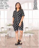 Trendy Women Nightwear Set With Printed Design