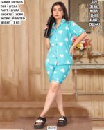 Trendy Women Nightwear Set With Printed Design