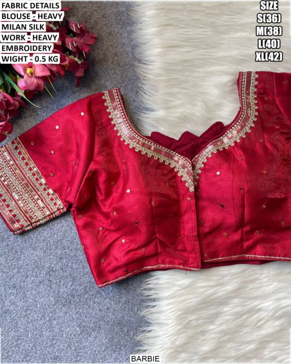 Fancy Party Wear Heavy Embroidered Blouse