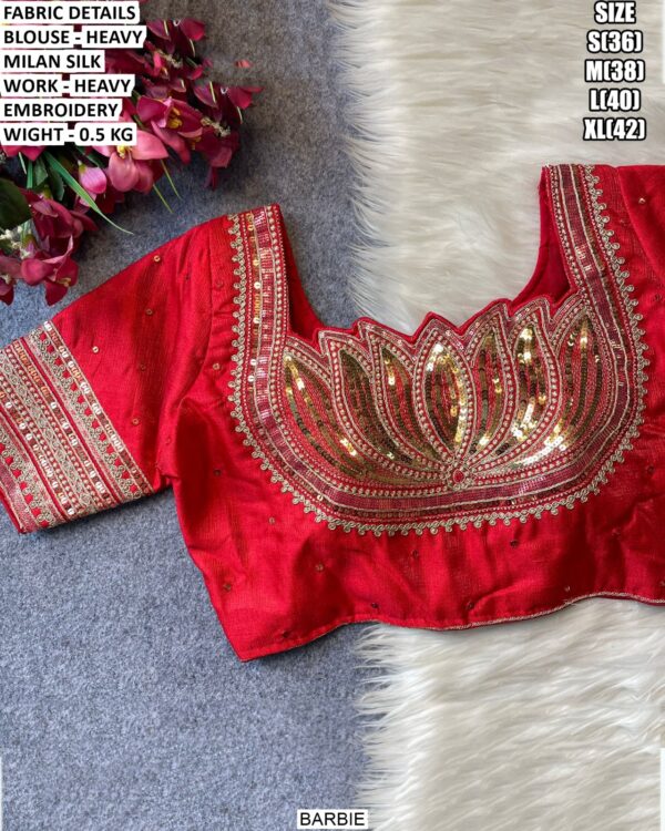 Fancy Party Wear Heavy Embroidered Blouse