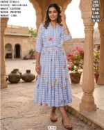 Fashionable Muslin Silk Party Wear Dress