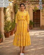 Fashionable Muslin Silk Party Wear Dress