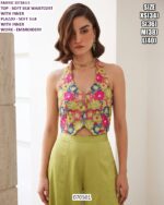 Premium Soft Silk Embroidery Waistcoat Plazzo Set