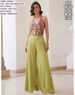 Premium Soft Silk Embroidery Waistcoat Plazzo Set